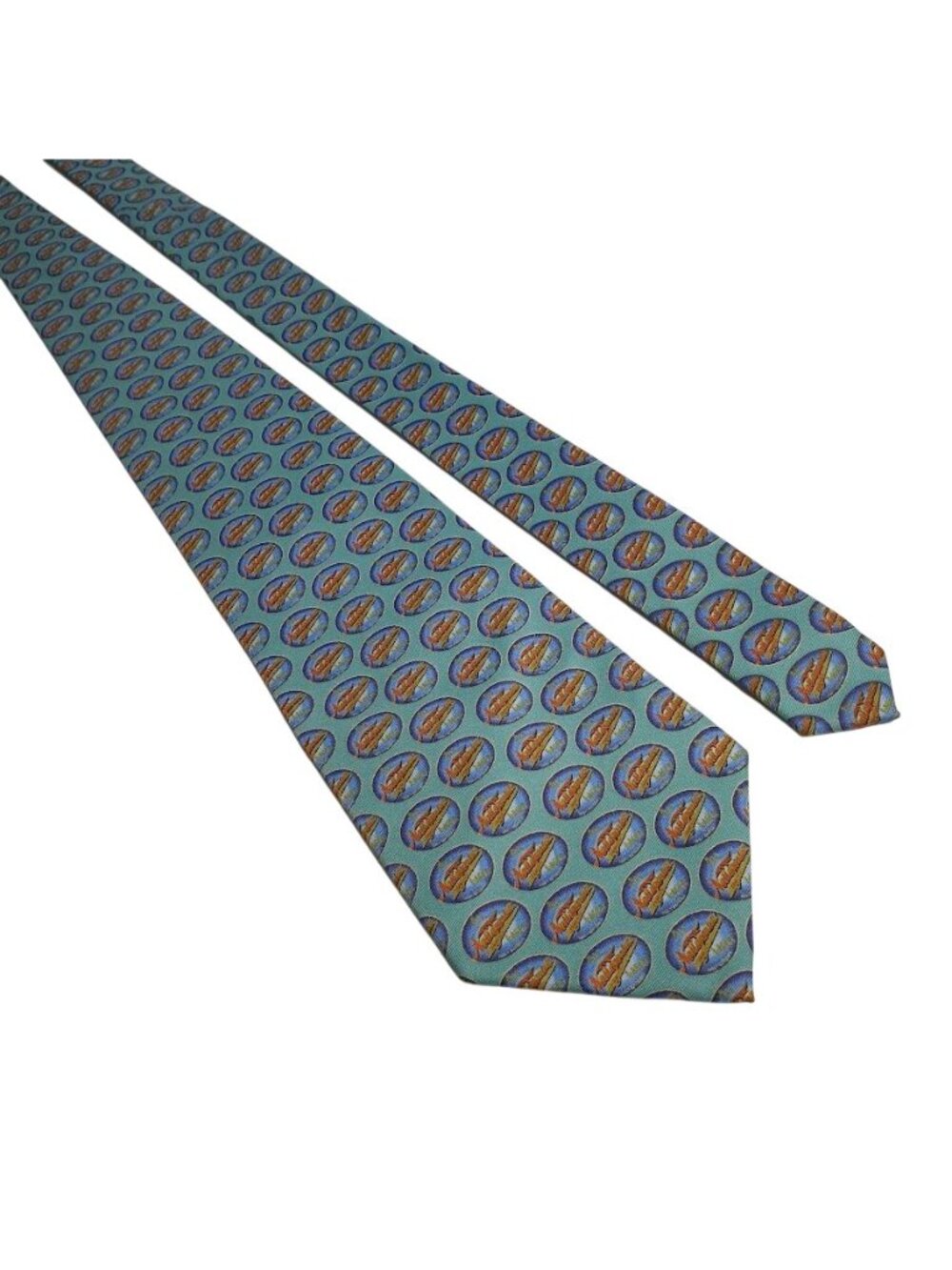 Narragansett Beer Necktie Neckwear Blue Polyester Mens Accessory Rhode Island
